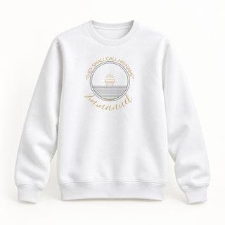 Call his name Immanuel Christmas Sweatshirt Weiß
