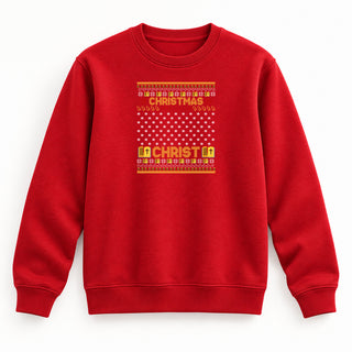 Christmas begins with Christ Sweatshirt Rot