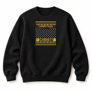 Christmas begins with Christ Sweatshirt Schwarz