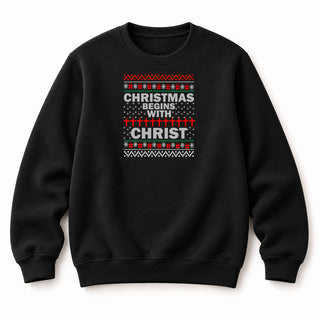 Christmas begins with Sweatshirt Schwarz