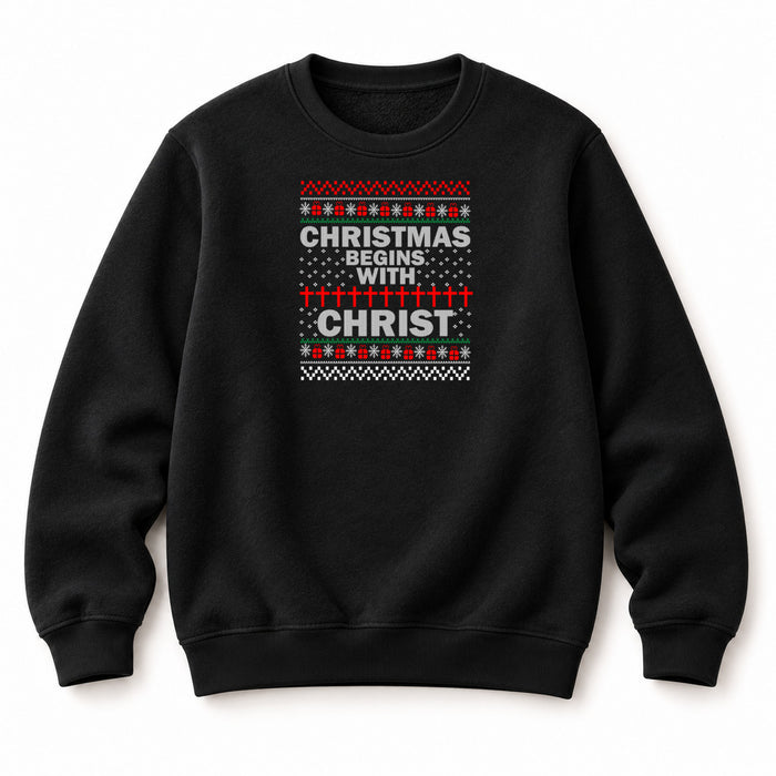 Christmas begins with Sweatshirt