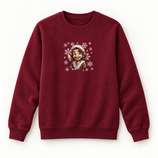 Christmas Jesus Sweatshirt Burgunder