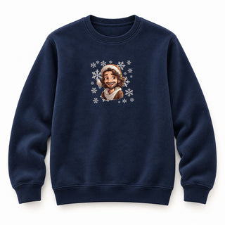 Christmas Jesus Sweatshirt Navy