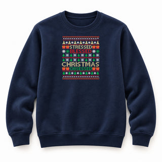 Christmas Obsessed Sweatshirt Navy