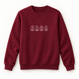 Dance like Frosty Christmas Sweatshirt Burgunder