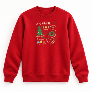 Jesus is Christmas colored Sweatshirt Rot