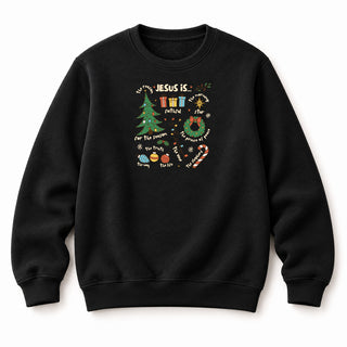 Jesus is Christmas colored Sweatshirt Schwarz