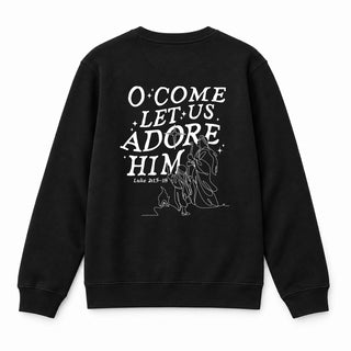 Come let us adore him Luke Christmas - backprint - Sweatshirt Schwarz