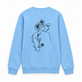 Daughter of the King Sweatshirt BackPrint Babyblau