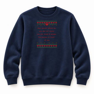 Dear Person Christmas Sweatshirt Navy