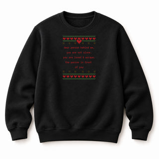 Dear Person Christmas Sweatshirt Schwarz