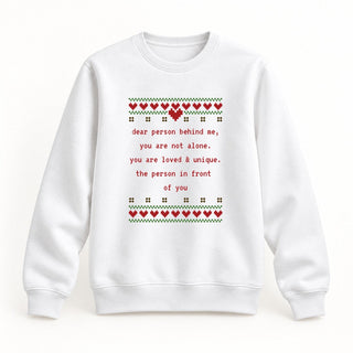 Dear Person Christmas Sweatshirt Weiß
