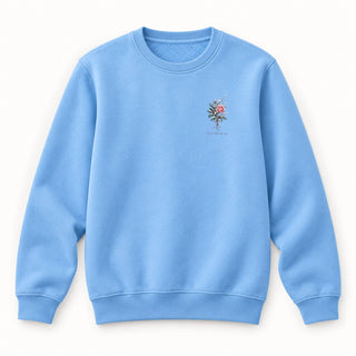 Es ist ein Ros entsprungen Christmas Sweatshirt Babyblau