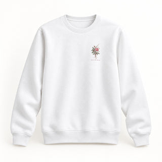 Es ist ein Ros entsprungen Christmas Sweatshirt Weiß