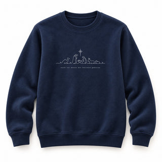 Euch ist heute der Heiland geboren Christmas Sweatshirt Navy