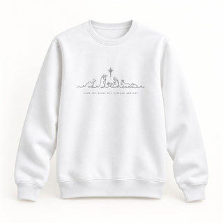 Euch ist heute der Heiland geboren Christmas Sweatshirt Weiß