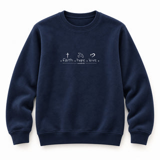 faith hope love Sweatshirt Navy
