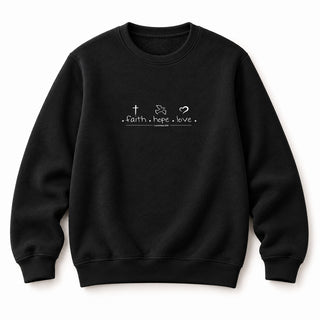 faith hope love Sweatshirt Schwarz
