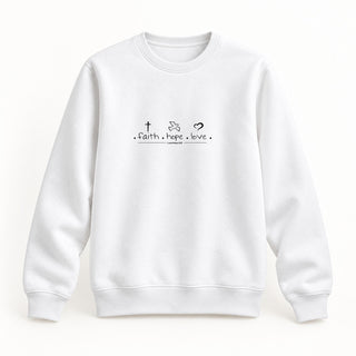 faith hope love Sweatshirt Weiß
