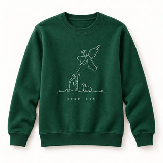 Fear Not Christmas Sweatshirt Grün