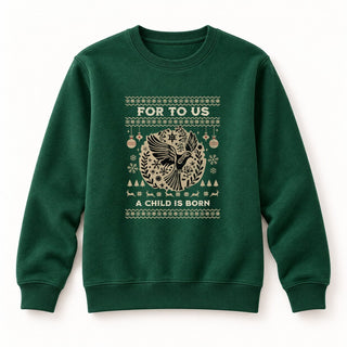 For to us Christmas Sweatshirt Grün