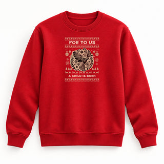 For to us Christmas Sweatshirt Rot