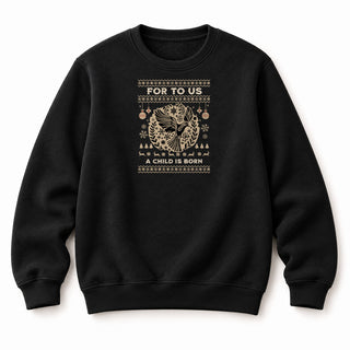 For to us Christmas Sweatshirt Schwarz