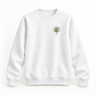 Friede auf Erden Aquarell Christmas Sweatshirt Weiß