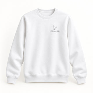 Friede auf Erden Christmas Sweatshirt Weiß