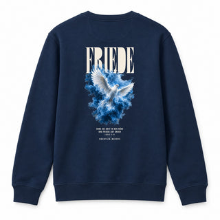 Friede Ehre sei Gott in der Höhe Christmas Sweatshirt Backprint Navy