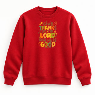 Give thanks Christmas Sweatshirt Rot