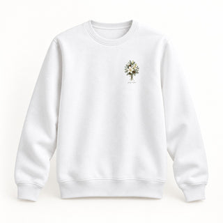 Glory to God Watercolor Christmas Sweatshirt Weiß