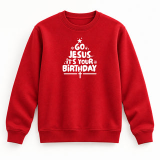 Go Jesus Christmas Sweatshirt Rot