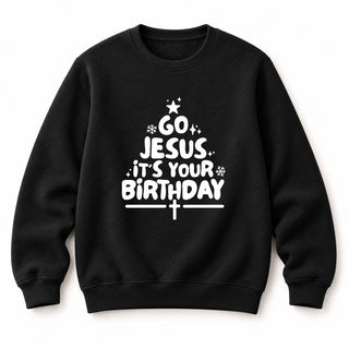 Go Jesus Christmas Sweatshirt Schwarz
