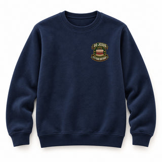 Go Jesus It's Your Birthday Christmas Sweatshirt Navy