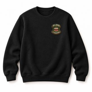 Go Jesus It's Your Birthday Christmas Sweatshirt Schwarz