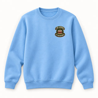 Go Jesus It's Your Birthday Christmas Sweatshirt Babyblau