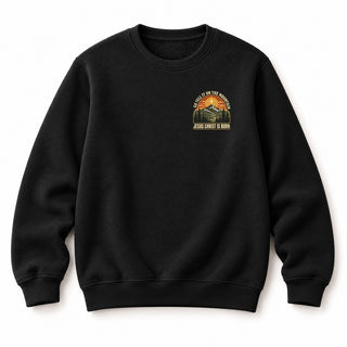 Go Tell It on the Mountain Christmas Sweatshirt Schwarz