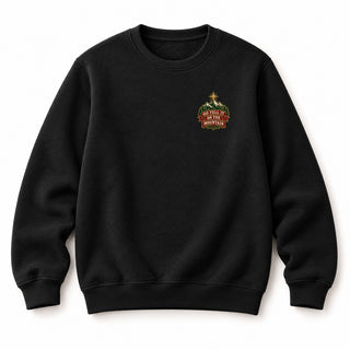 Go Tell It on the Mountain Stitch Christmas Sweatshirt Schwarz
