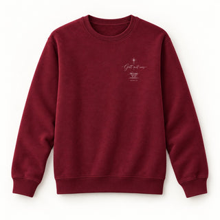 Gott mit uns Christmas Sweatshirt Burgunder