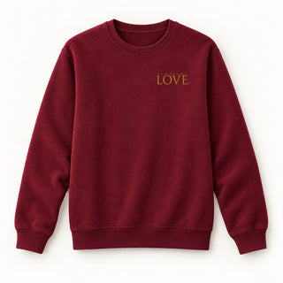 Golden Love Sweatshirt Burgunder