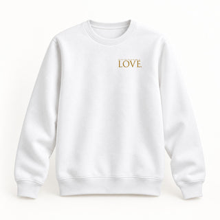 Golden Love Sweatshirt Weiß