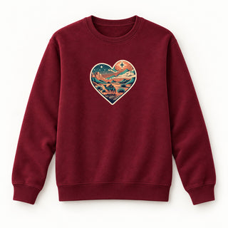 Holy Night Christmas Sweatshirt Burgunder