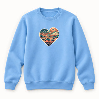Holy Night Christmas Sweatshirt Babyblau
