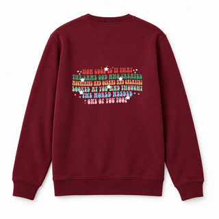 How Cool Christmas BackPrint Sweatshirt Burgunder