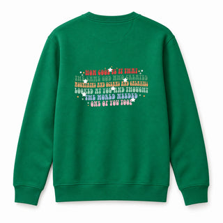 How Cool Christmas BackPrint Sweatshirt Grün
