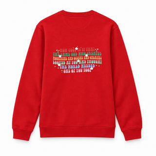 How Cool Christmas BackPrint Sweatshirt Rot
