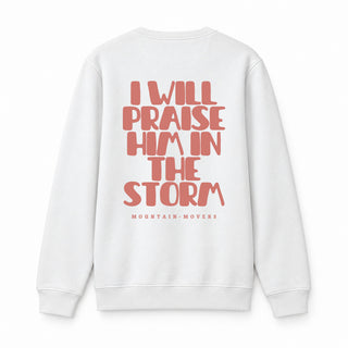 I will praise him Sweatshirt BackPrint Weiß