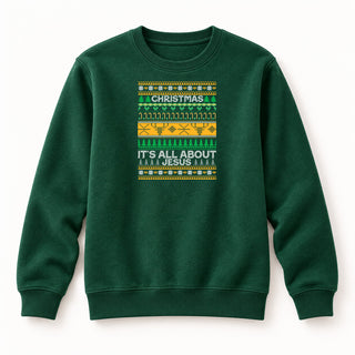 It's all about Jesus Sweatshirt Grün