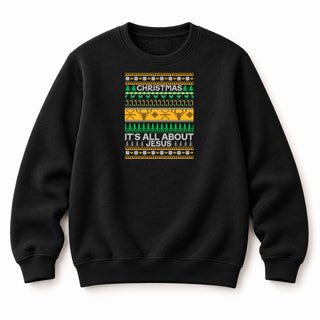 It's all about Jesus Sweatshirt Schwarz